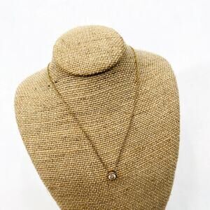 925 Cubic Zirconia Pendant Gold Necklace